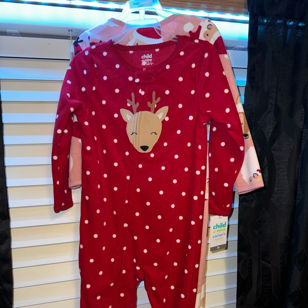 Carters set of two Christmas pajamas